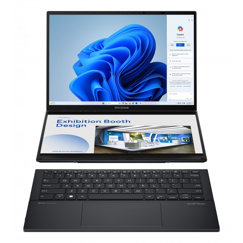 ASUS Zenbook Duo OLED UX8406MA-PZ286W Intel Core Ultra 7 155H Computer portatile 35,6 cm (14") Touch screen 3K 16 GB