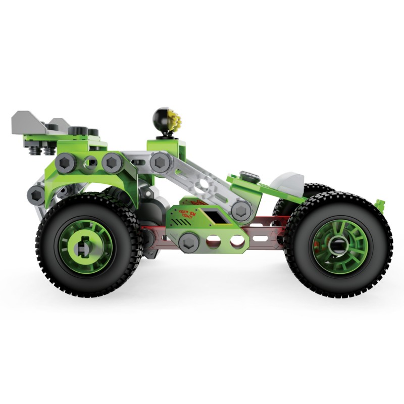 Meccano Junior, 3-in-1 Deluxe Pull-Back Buggy STEAM Model Building Kit, for Kids Aged 5 and Up