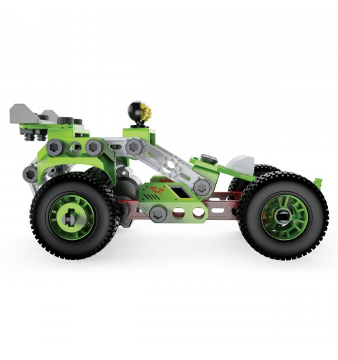 Meccano Junior, 3-in-1 Deluxe Pull-Back Buggy STEAM Model Building Kit, for Kids Aged 5 and Up