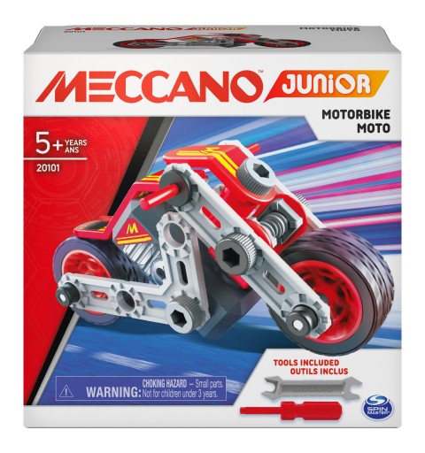 Meccano Junior, Race Car STEAM Model Building Kit, for Kids Aged 5 and Up