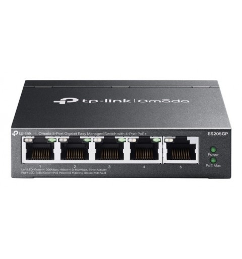 TP-Link Omada ES205G Managed Gigabit Ethernet (10 100 1000) Power over Ethernet (PoE) Black