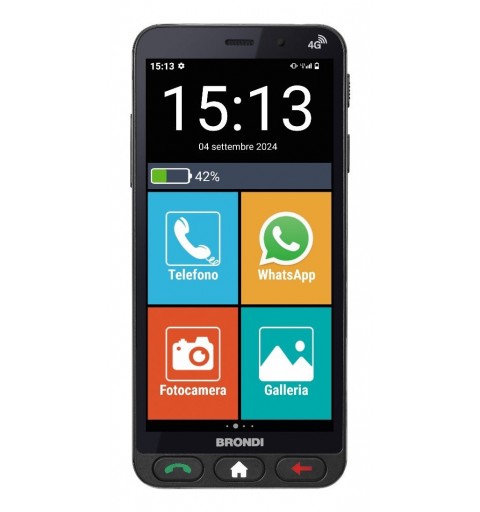 Brondi Amico Vero 4G 14,5 cm (5.7") Dual-SIM Android 14 USB Typ-C 3 GB 32 GB 2800 mAh Schwarz