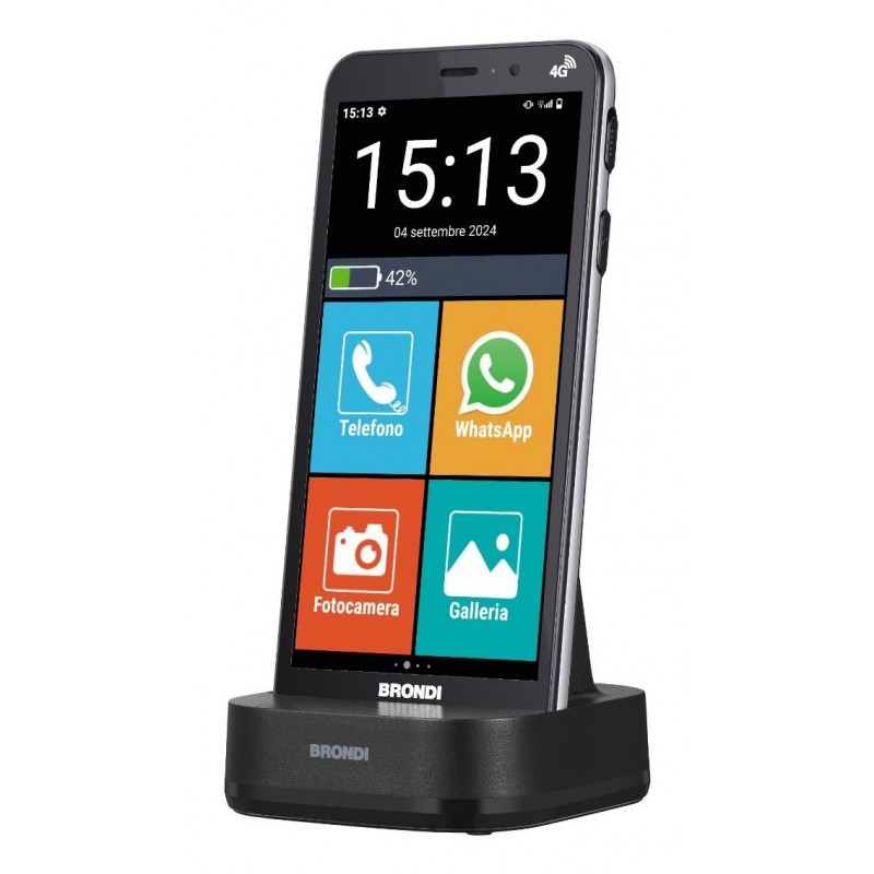 Brondi Amico Vero 4G 14,5 cm (5.7") Doppia SIM Android 14 USB tipo-C 3 GB 32 GB 2800 mAh Nero