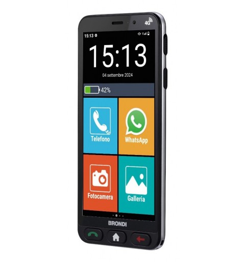 Brondi Amico Vero 4G 14,5 cm (5.7") Dual-SIM Android 14 USB Typ-C 3 GB 32 GB 2800 mAh Schwarz