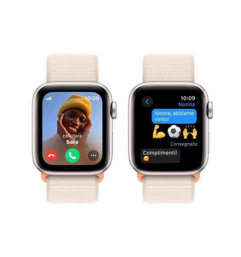 Apple Watch SE OLED 40 mm Numérique 324 x 394 pixels Écran tactile 4G Beige Wifi GPS (satellite)