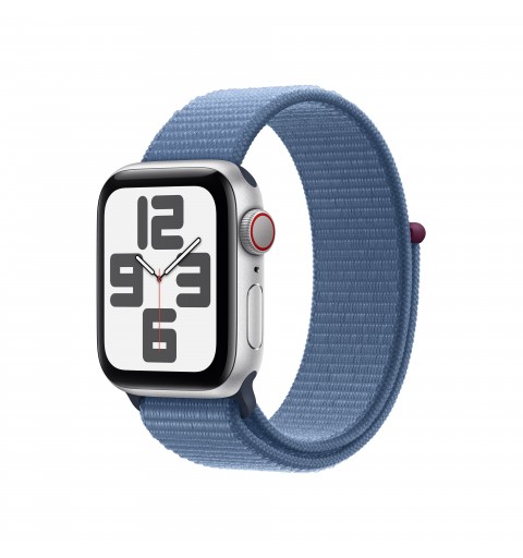 Apple Watch SE GPS + Cellular 40mm Silver Aluminium Case with Winter Blue Sport Loop