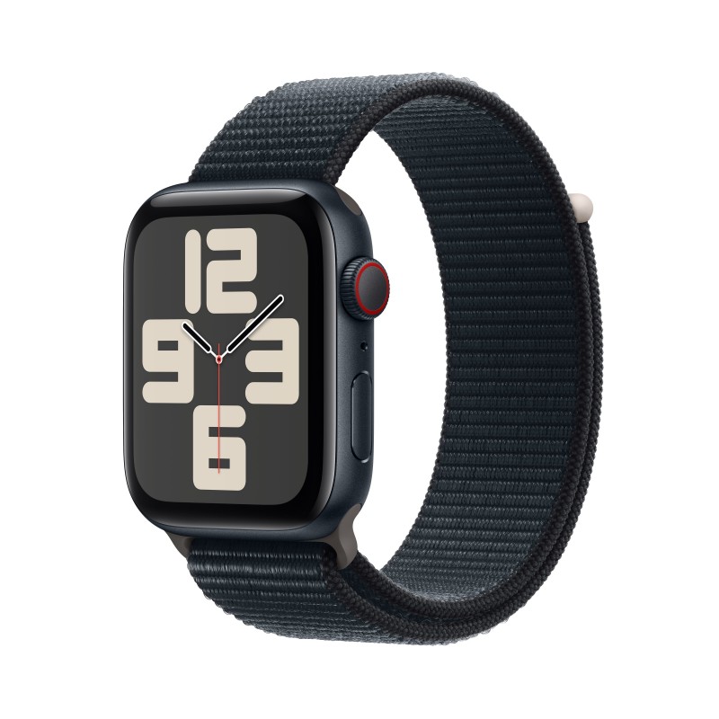 Apple Watch SE OLED 44 mm Numérique 368 x 448 pixels Écran tactile 4G Noir Wifi GPS (satellite)