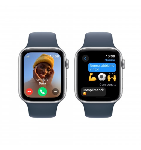 Apple Watch SE OLED 44 mm Numérique 368 x 448 pixels Écran tactile 4G Argent Wifi GPS (satellite)