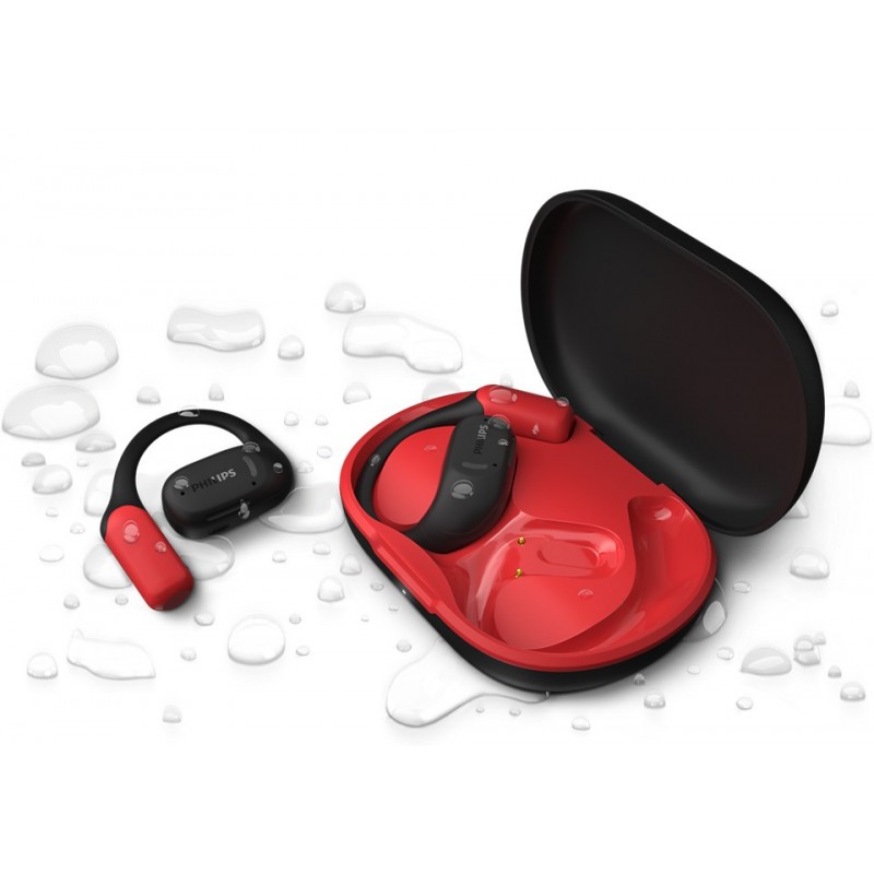 Philips 6000 series TAA6709BK 00 headphones headset True Wireless Stereo (TWS) Ear-hook Sports Bluetooth Black, Red