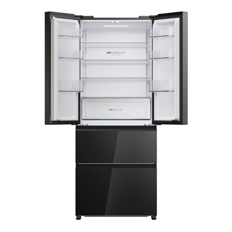 Haier FD 70 Series 3 HFR3718ENGB frigo américain Pose libre 402 L E Noir