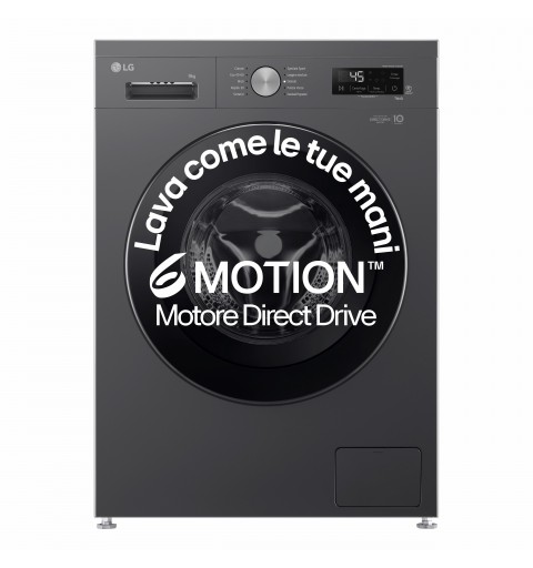 LG F4NX1009NMB washing machine Front-load 9 kg 1400 RPM Black