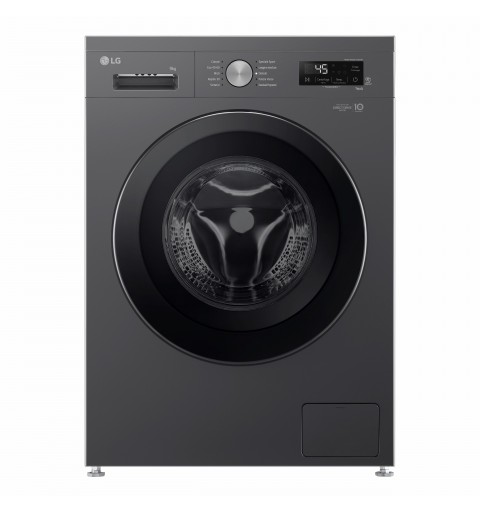 LG F4NX1009NMB machine à laver Charge avant 9 kg 1400 tr min Noir