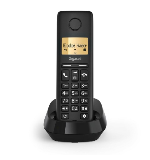 Gigaset PURE 100 Teléfono DECT analógico Identificador de llamadas Negro