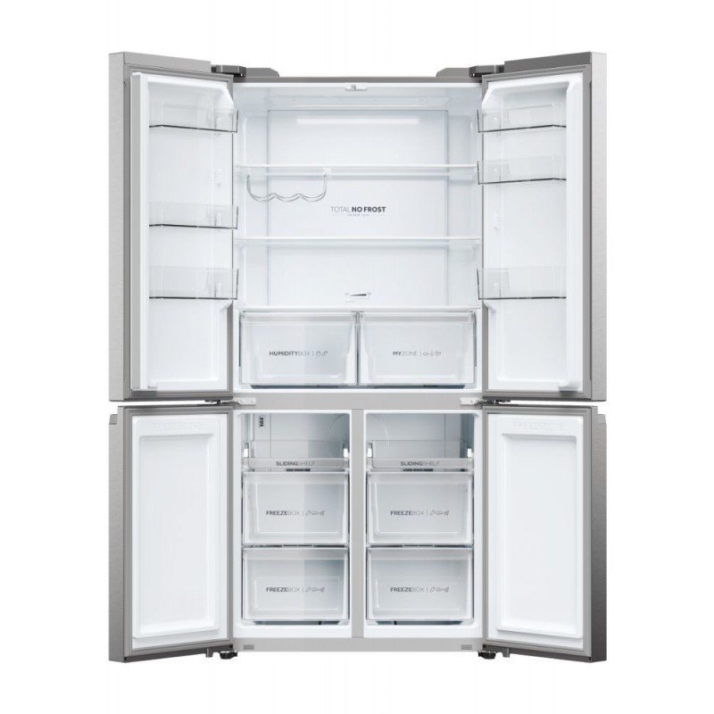 Haier Cube 90 Serie 5 HCR5919ENMP frigorifero side-by-side Libera installazione 528 L E Platino, Acciaio inox