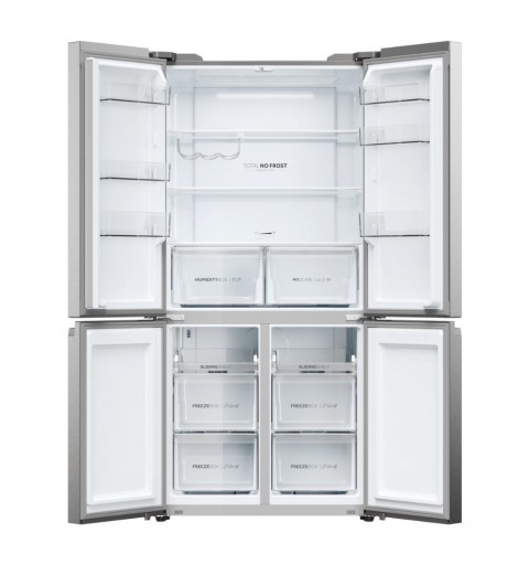 Haier Cube 90 Serie 5 HCR5919ENMP frigo américain Pose libre 528 L E Platine, Acier inoxydable