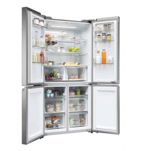 Haier Cube 90 Serie 5 HCR5919ENMP frigorifero side-by-side Libera installazione 528 L E Platino, Acciaio inox