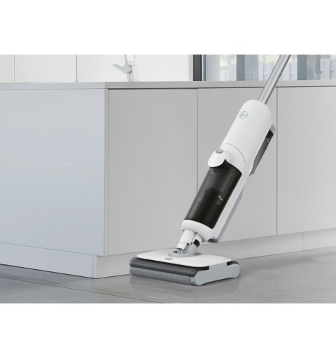 Hoover HW500 011 Aspiradora vertical Batería Seca y húmeda Sin bolsa 0,6 L 150 W Gris, Blanco 4 Ah