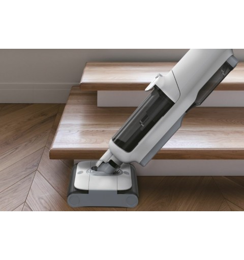 Hoover HW500 011 Aspiradora vertical Batería Seca y húmeda Sin bolsa 0,6 L 150 W Gris, Blanco 4 Ah