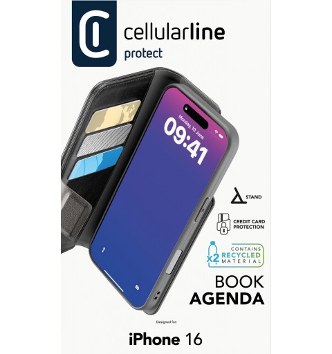 Cellularline BOOKAG2IPH16K Handy-Schutzhülle