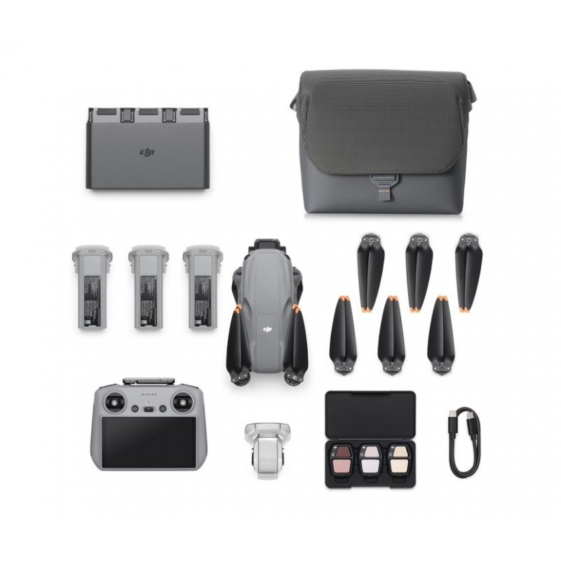 DJI Air 3s Fly More Combo 4 Rotoren Quadrocopter 50 MP 3840 x 2160 Pixel 4276 mAh Grau