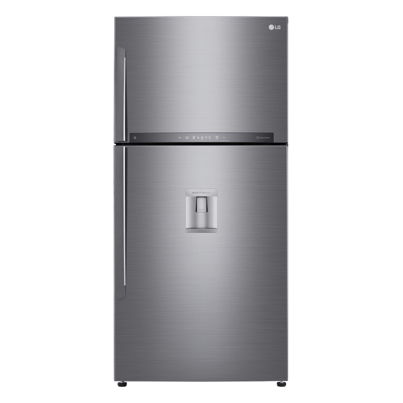 LG GTF916PZPED Frigorifero doppia porta maxi, Classe E, 592L, Wi-Fi, Dispenser acqua, Inox