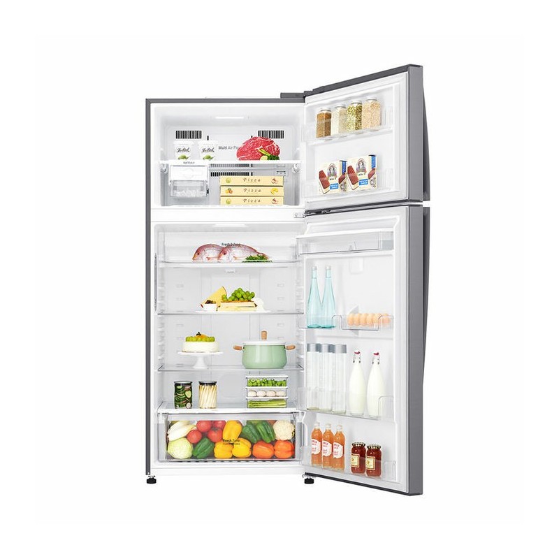 LG GTF916PZPED Frigorifero doppia porta maxi, Classe E, 592L, Wi-Fi, Dispenser acqua, Inox