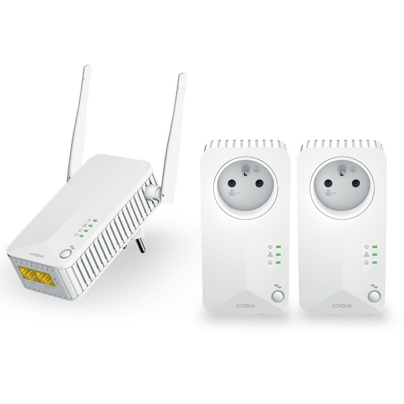 Strong Powerline WiFi 600 Triple Pack V2 600 Mbit s Ethernet LAN Wi-Fi White 3 pc(s)