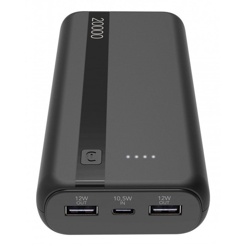 Cellularline PBENTRY20000K Powerbank Lithium-Ion (Li-Ion) 20000 mAh Schwarz