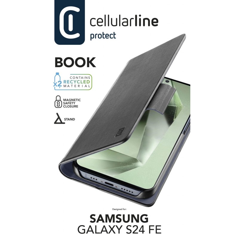 Cellularline BOOK3GALS24FEK mobile phone case 17 cm (6.7") Wallet case Grey