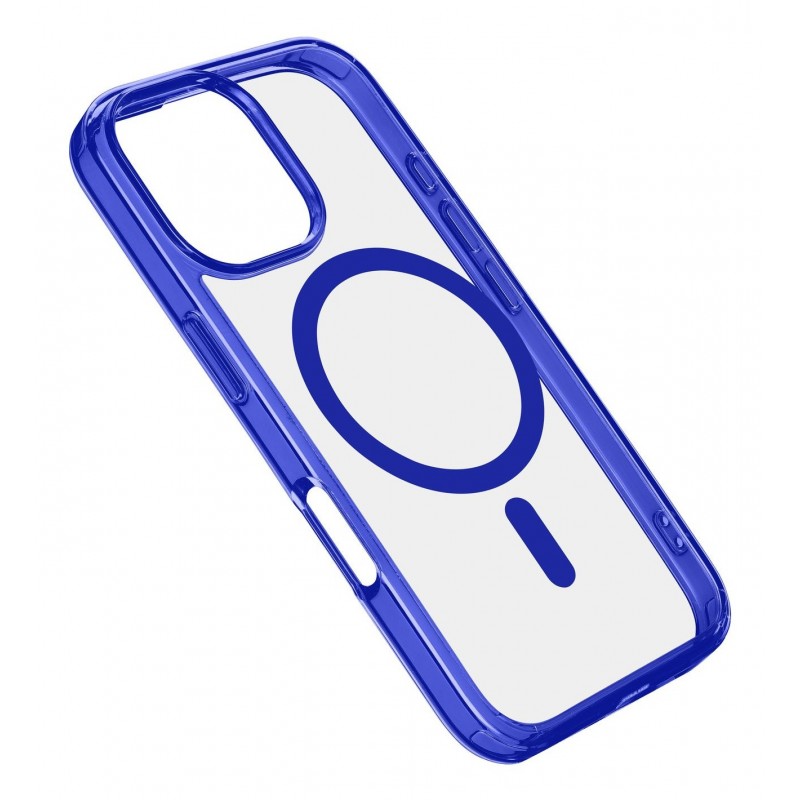 Cellularline Iconic Mag - iPhone 16 Pro Transparent case with colored edges compatible with Magsafe ecosystem