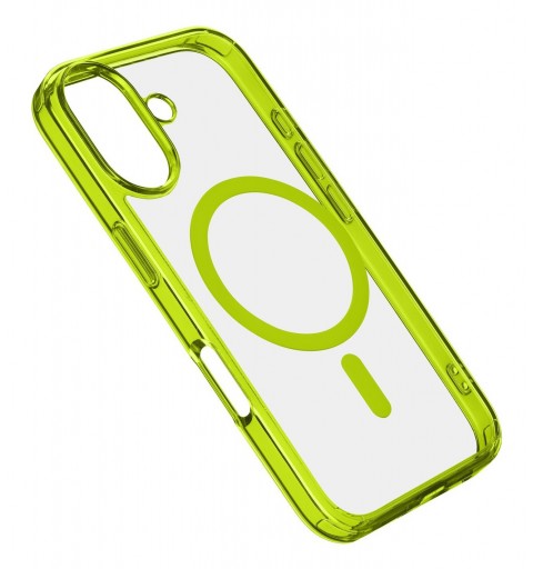 Cellularline Iconic Mag - iPhone 16 Transparent case with colored edges compatible with Magsafe ecosystem