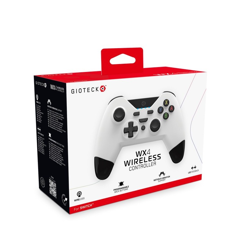 Gioteck WX4NSW-37-MU accessoire de jeux vidéo Noir, Blanc Bluetooth Joystick Nintendo Switch