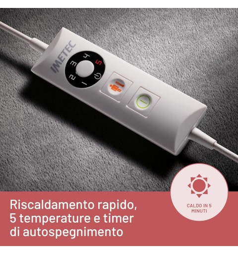 Imetec IntellisenseFeet Scaldapiedi, Tecnologia intellisense, Tessuto morbido, 5 temperature, Autospegnimento, Dispositivo