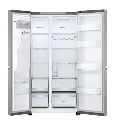 LG GSLE81PYBC side-by-side refrigerator Freestanding 628 L C Silver