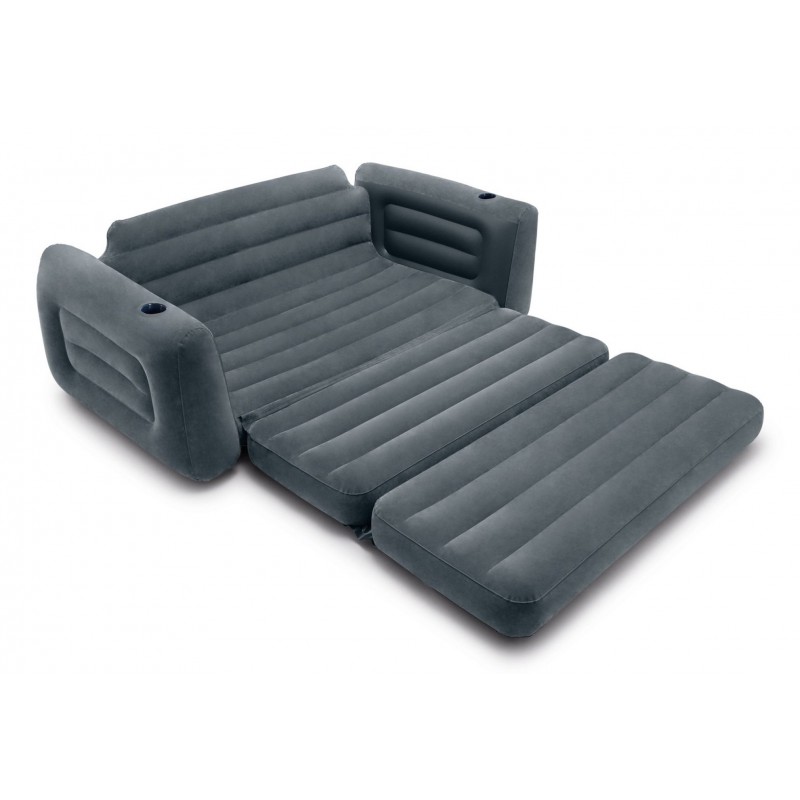 Intex Pull-Out Sofa Aufblasbares Sofa Grau PVC