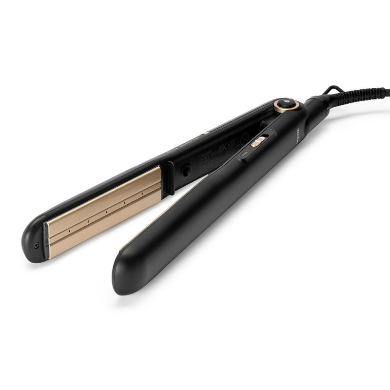 Bellissima Steam Ceramic & Keratin Plancha de pelo Vapor Negro, Oro 1,8 m