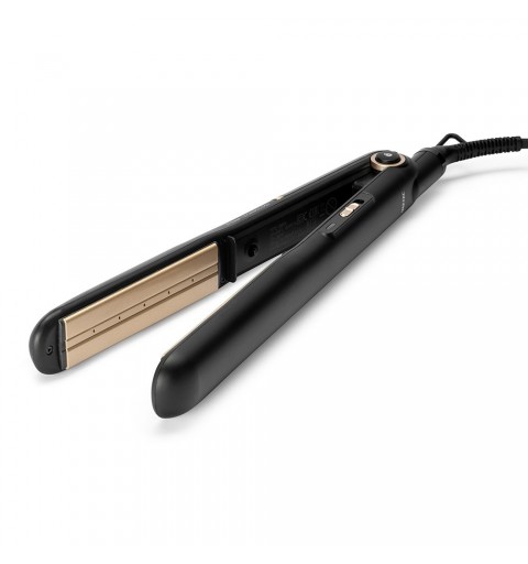 Bellissima Steam Ceramic & Keratin Plancha de pelo Vapor Negro, Oro 1,8 m