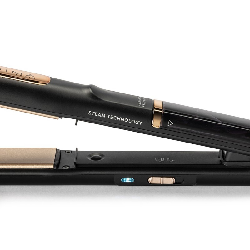 Bellissima Steam Ceramic & Keratin Straightening iron Black, Gold 1.8 m