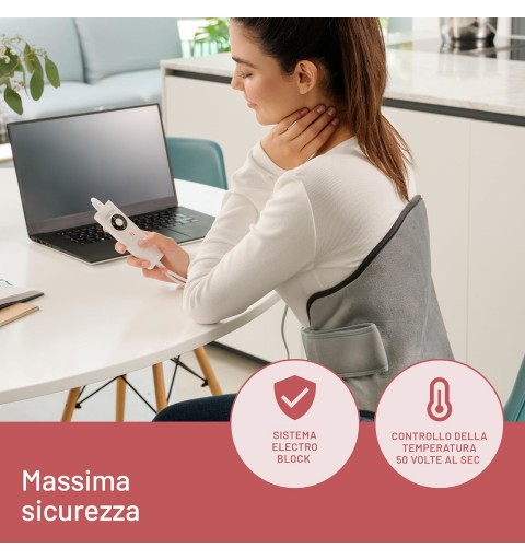 Imetec Intellisense Lumbar, termoforo, cuscino termico per zona lombare con fascia elastica, Rapido riscaldamento, Tessuto