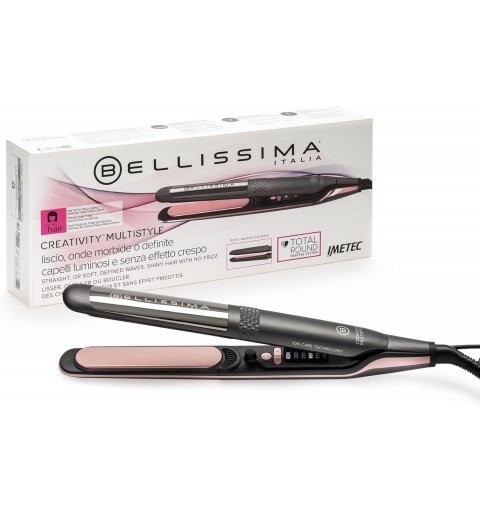 Bellissima Creativity Multistyle Plancha de pelo Caliente Negro, Rosa 2 m