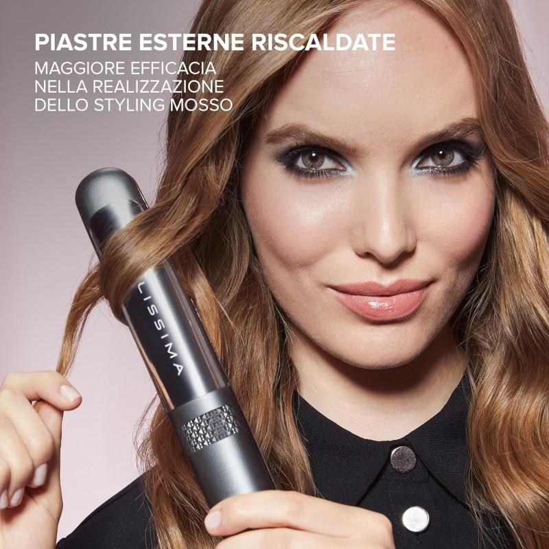 Bellissima Imetec Creativity Multistyle, Piastra per capelli Lisci o Mossi, Rivestimento ceramica, Particelle Diamante,