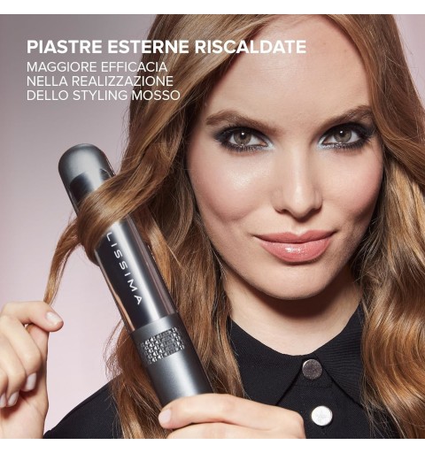 Bellissima Imetec Creativity Multistyle, Piastra per capelli Lisci o Mossi, Rivestimento ceramica, Particelle Diamante,