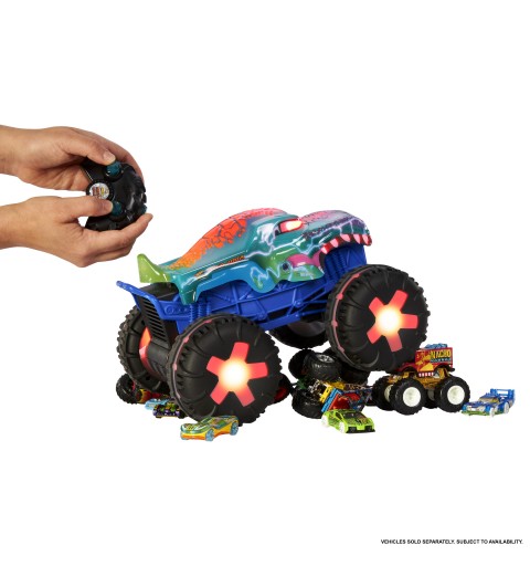 Hot Wheels Monster Trucks Mega-Wrex Alive In Scala 1 15, Veicolo Radiocomandato, Radiocomando Alimentato A Batteria Con Luci E