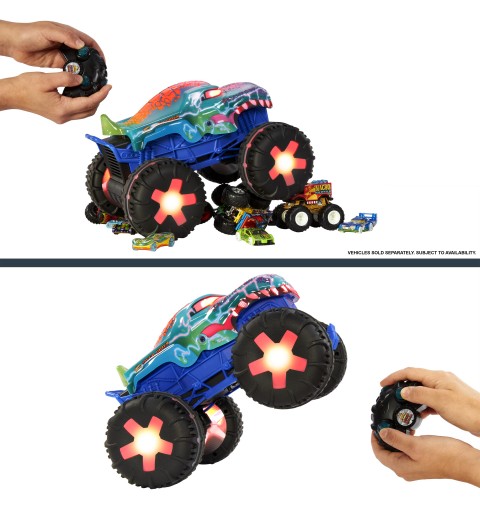 Hot Wheels Monster Trucks Mega-Wrex Alive In Scala 1 15, Veicolo Radiocomandato, Radiocomando Alimentato A Batteria Con Luci E