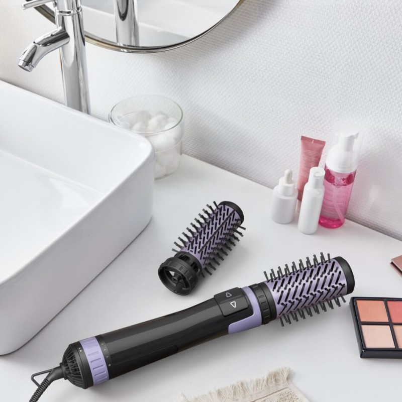 Rowenta Brush Activ Brosse soufflante à air chaud À chaleur Noir, Violet 1000 W 1,8 m