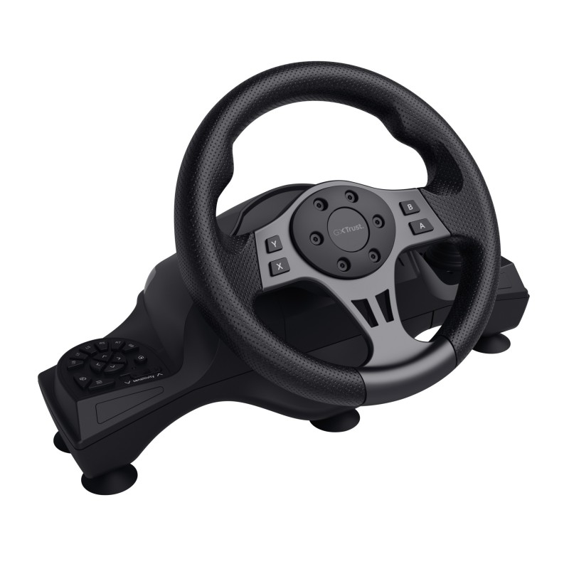 Trust GXT 289 Movi Black USB Steering wheel + Pedals Nintendo Switch, PlayStation 4, Xbox One S, Xbox One X, Xbox Series S,