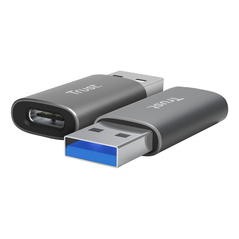 Trust Calyx USB Type-C USB Typ-A Grau