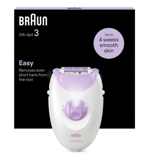 Braun Silk-épil 3 3-000 Epilatore 20 pinzette 2 velocità luce smart rulli massaggianti