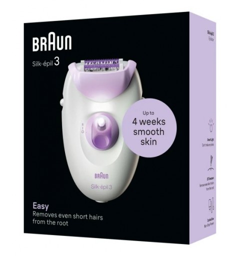 Braun Silk-épil 3 3-000 Epilatore 20 pinzette 2 velocità luce smart rulli massaggianti