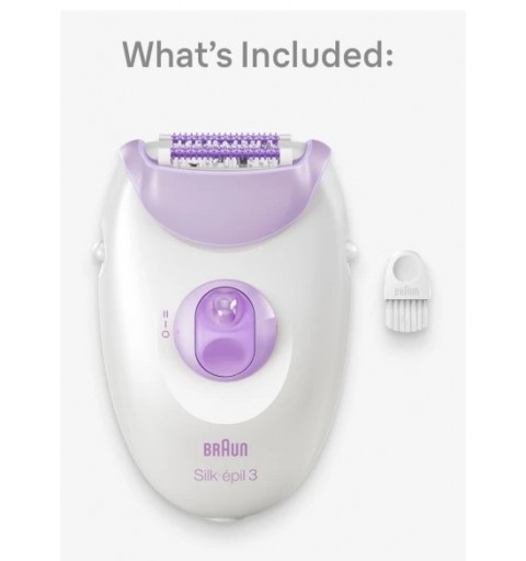 Braun Silk-épil 3 3-000 20 pince(s) Violet, Blanc